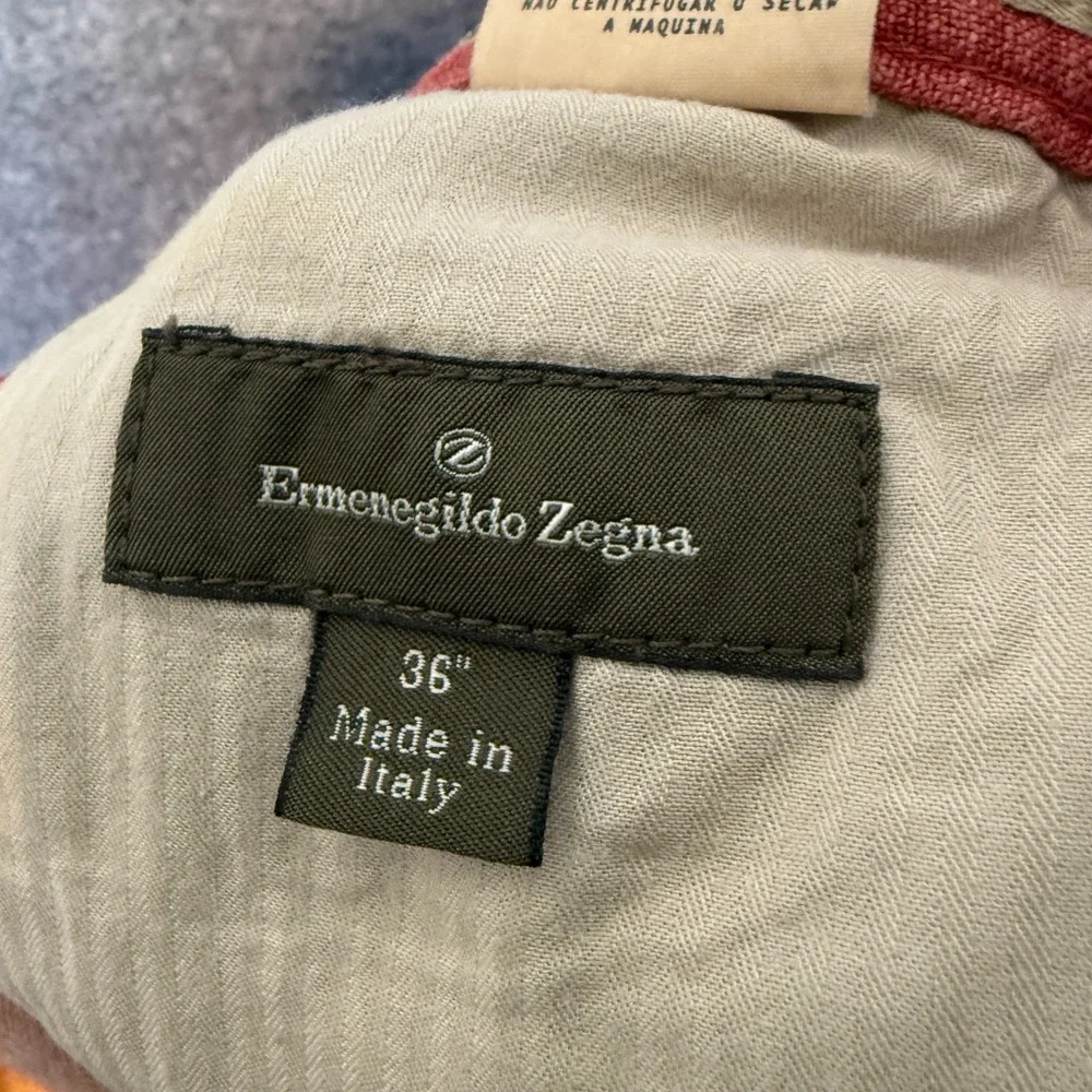 Ermenegildo Zegna Linen Pants Mens 36x28 Salmon Straight Leg Chinos Old‎ Money
